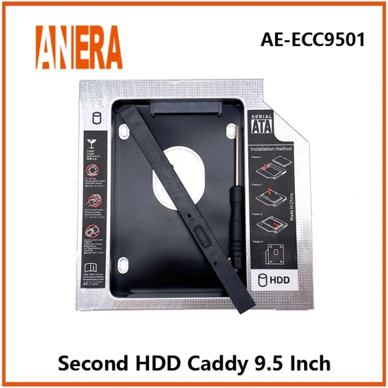 Aluminio 9,0/9,5/12,7mm 2,5 pulgadas 2º disco duro Caddy SATA3.0 SSD soporte adaptador segundo HDD Caddy portátil